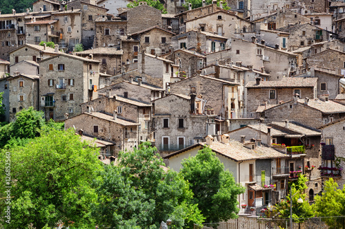 Scanno (L'Aquila) - Landscape of the little ancient town photo