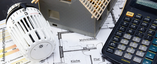 Banner Energieausweis mit Heizungsthemostat