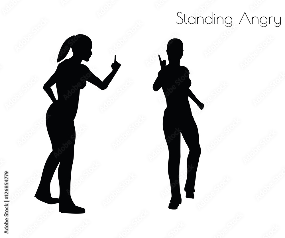 woman in Standing Angry pose