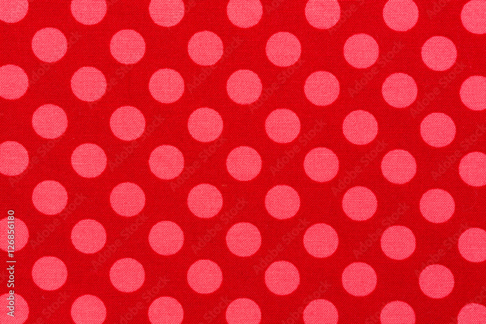 Pink dot red background fabric. Pink dot red background fabric.