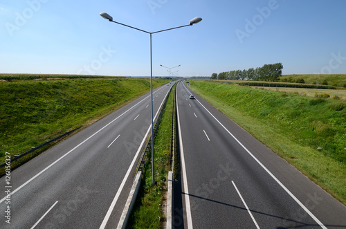 Obraz na płótnie Highway A4 near Gliwice in Poland w salonie