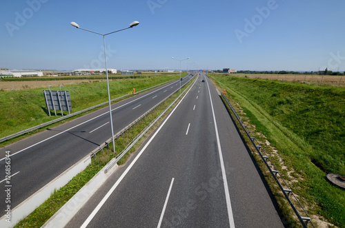 Highway A4 near Gliwice in Poland