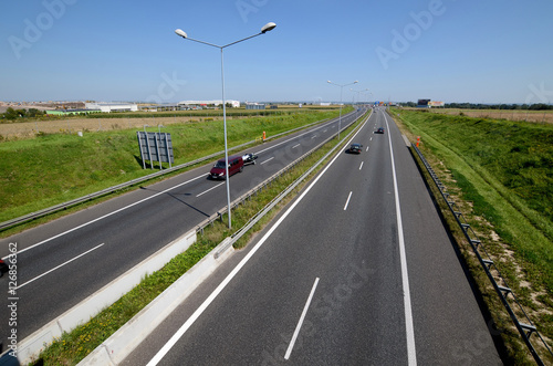 Obraz na płótnie Highway A4 near Gliwice in Poland w salonie