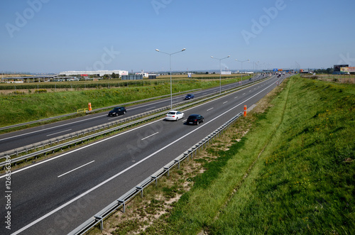 Obraz na płótnie Highway A4 near Gliwice in Poland w salonie