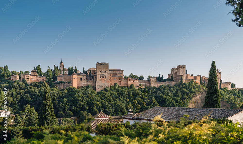 Ancient arabic fortress of Alhambra, Granada, Spain.