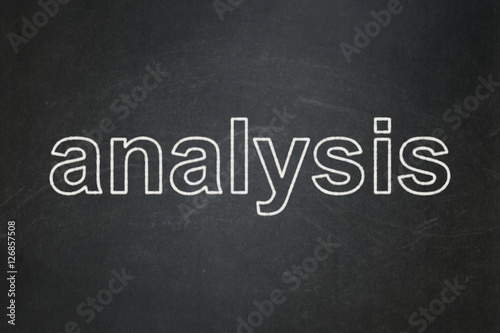 Marketing concept: Analysis on chalkboard background