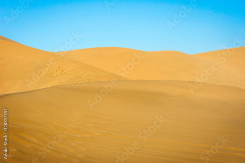 Colorful sand dunes in Gobi desert  Dunhuang  China