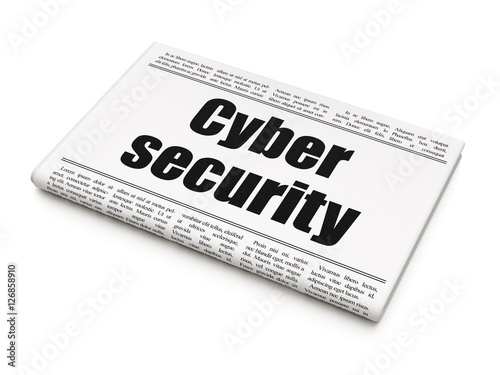 Safety concept: newspaper headline Cyber Security