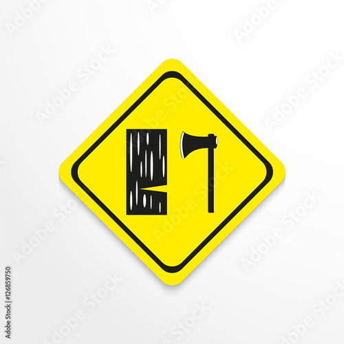 Harvesting work. Vector icon.