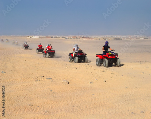 Tourist rally on ATVs in Hurghada