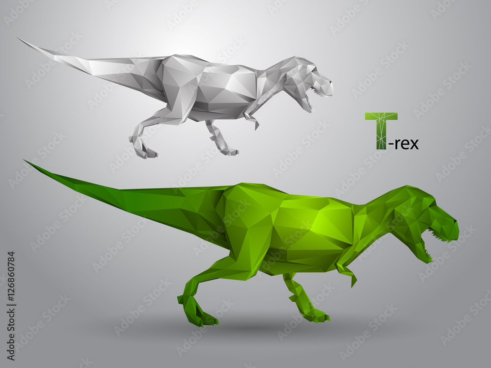 Obraz premium T-rex from triangles
