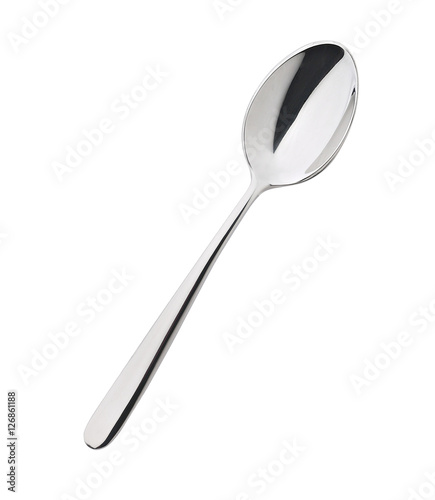 steel spoon isolated