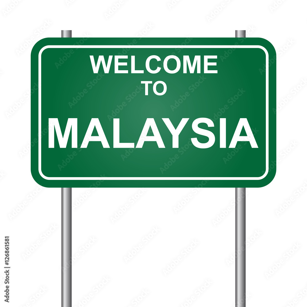 Welcome to Malaysia, green signal vector Welcome to Malaysia, green signal vector