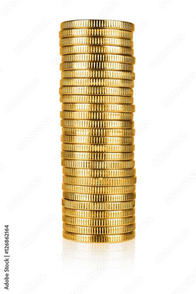 Gold coin stack