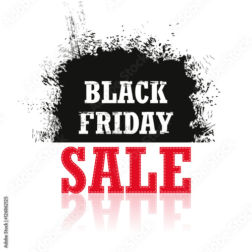 Black Friday Sale isolated on a white background. Grunge. Vector Illustration
