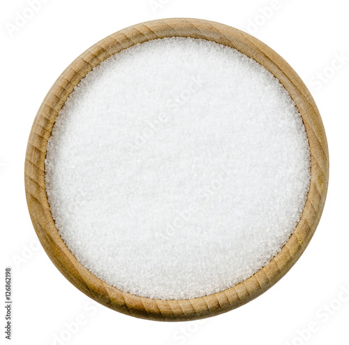 sea salt in a cup isolated