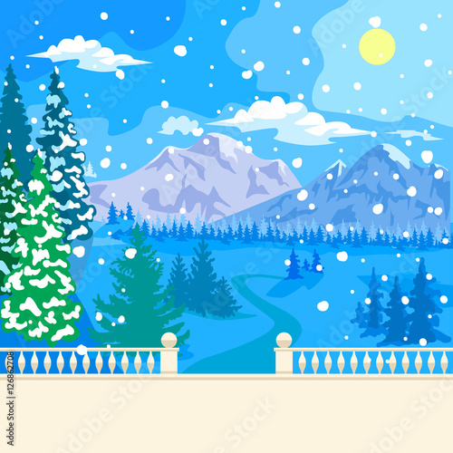 Winter snowy landscape