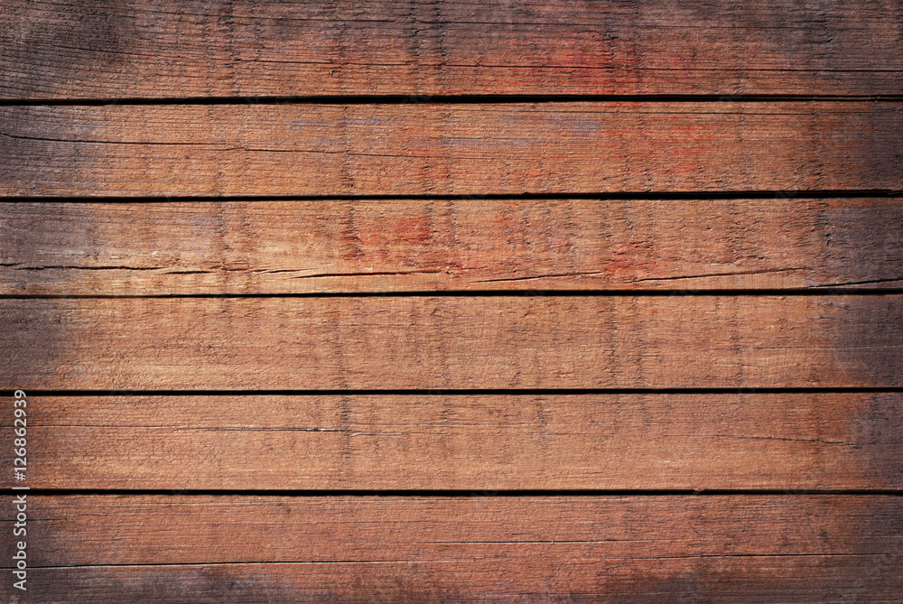 Brown grunge wooden planks, tabletop, floor surface Brown grunge wooden planks, tabletop, floor surface
