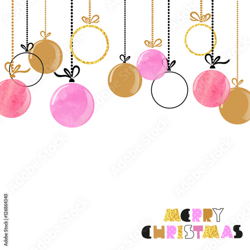 Hanging Christmas balls. Me...