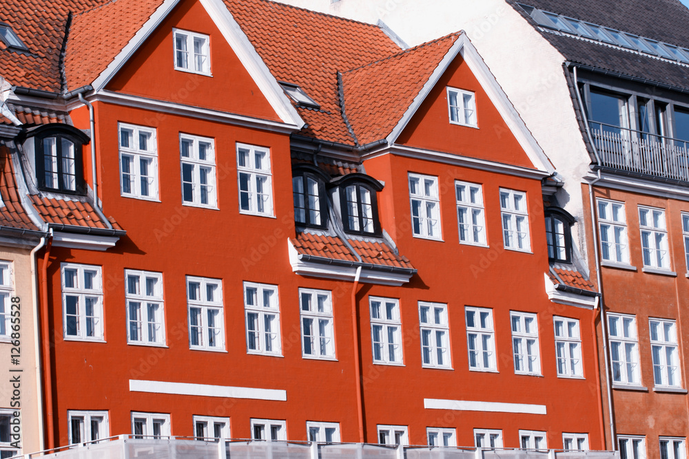 Copenhagen Nyhavn colorful houses, Denmark.