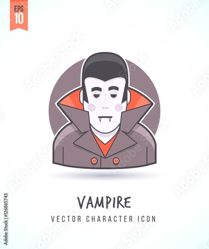 Vampire halloween costume dracula illustration People lifestyle and occupation Colorful and stylish flat vector character icon