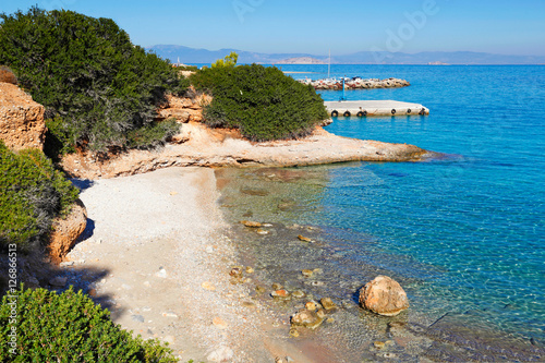 A beach in Agistri, Greece photo