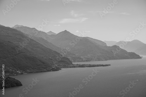 Mountains in Italy near the lake Como in summer