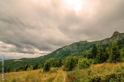autumn slope of mountain range © ba11istic