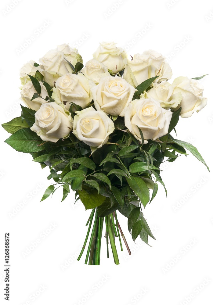 Naklejka premium bouquet of white roses