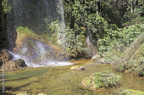 Photography waterfall with pool