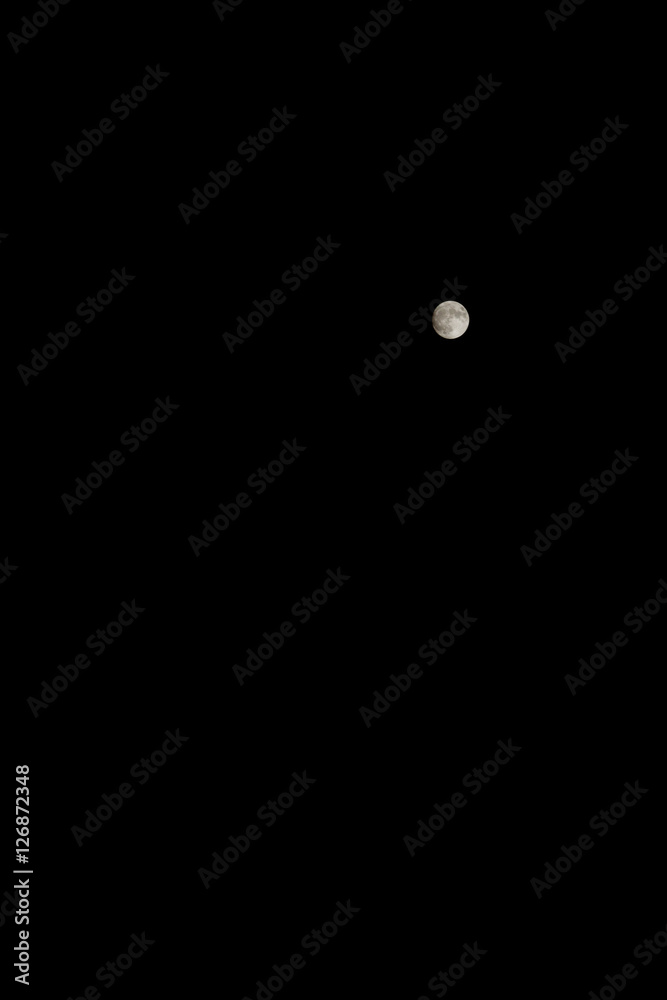 moon on a clear dark sky