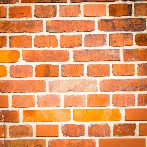 Red bricks wall background