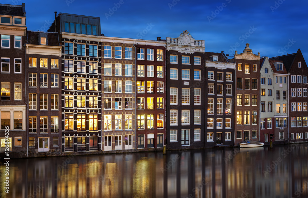 Amsterdam city by night