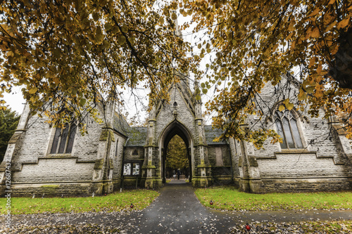Newark Cemetery, London Road Nottinghamshire UK in Autumn