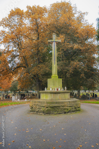 Newark Cemetery, London Road Nottinghamshire UK in Autumn