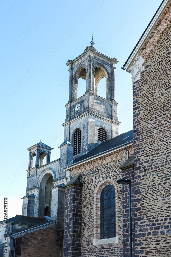 Fototapeta premium Parish Church in Montfort-sur-Meu in France, the birthplace of S