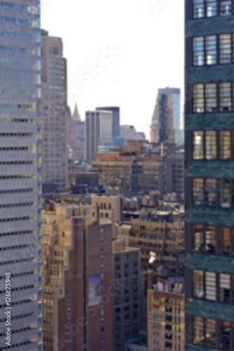 New York Midtown Skyscrapers Blur
