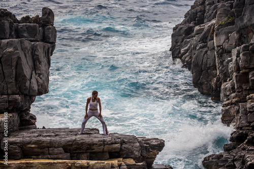 person on the rocks