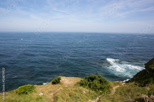 Beautiful sea with blue sky on sunny day