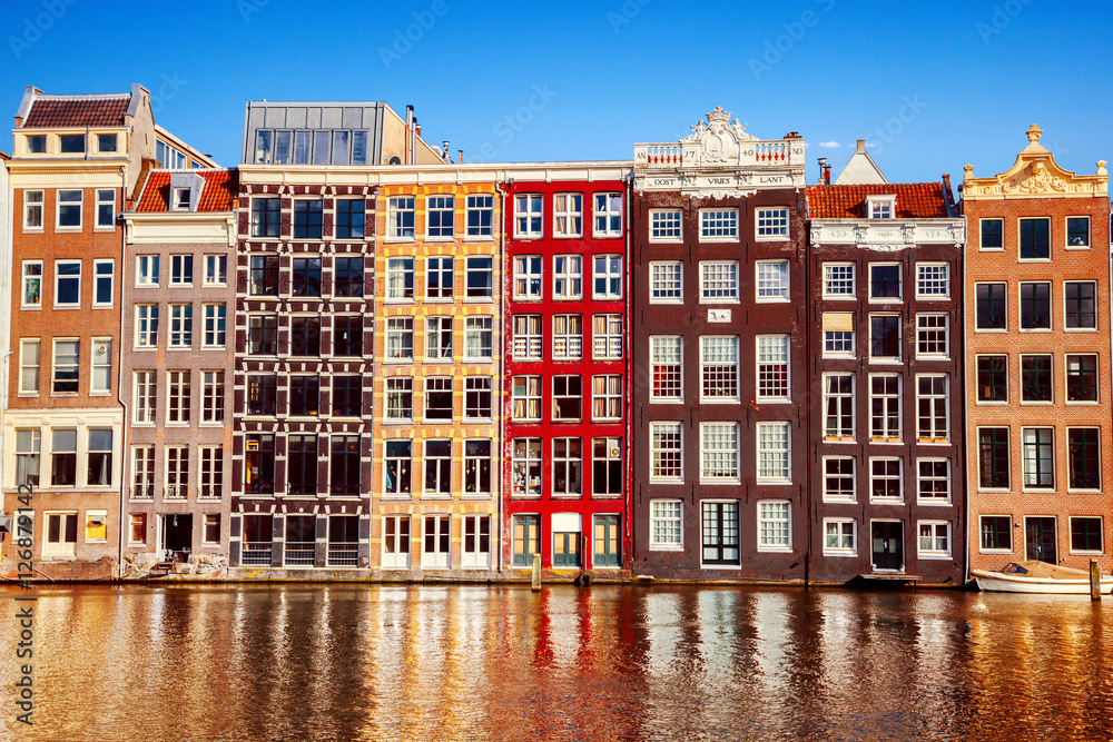 Obraz premium Houses in Amsterdam