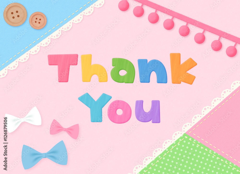かわいいパッチワーク コラージュ風デザイン背景とthank Youロゴ Stock Illustration Adobe Stock かわいいパッチワーク コラージュ風デザイン背景とthank Youロゴ Stock Illustration Adobe Stock