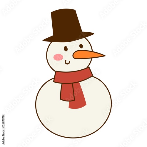 Cartoon snowman character © Vectorvstocker