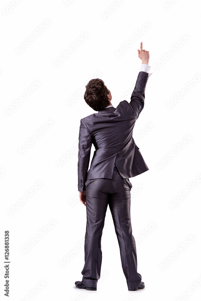 Funny businessman isolated on the white background Funny businessman isolated on the white background