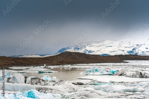 Icebergs at glacier lagoon 