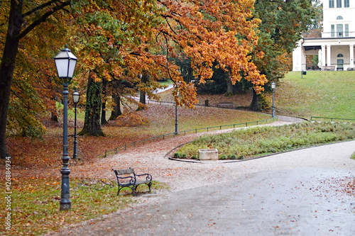 Maksimir on the rainy day, Zagreb, Croatia photo