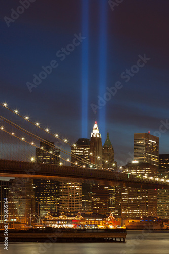 Tribute in lights September 11 memorial
