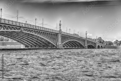 Trinity Bridge on the Neva River, St. Petersburg, Russia