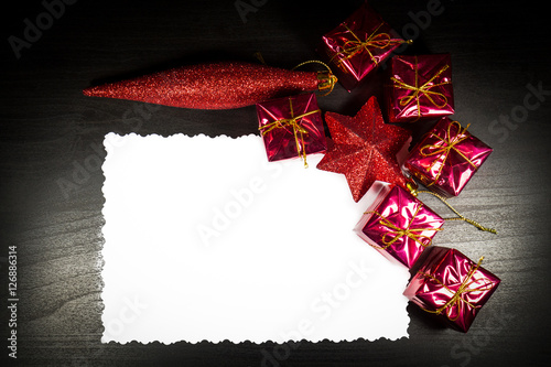 Frame of christmas decorations on a white backgroundFrame of christmas decorations on a white background