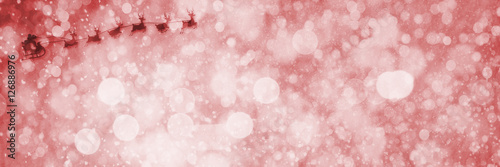 Santa Claus - christmas graphics banner background (red)