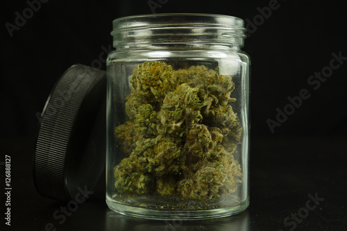 Cannabis Jar Open